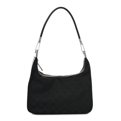 Gucci Monogram GG Small Clasp Hobo Black 1 of 10