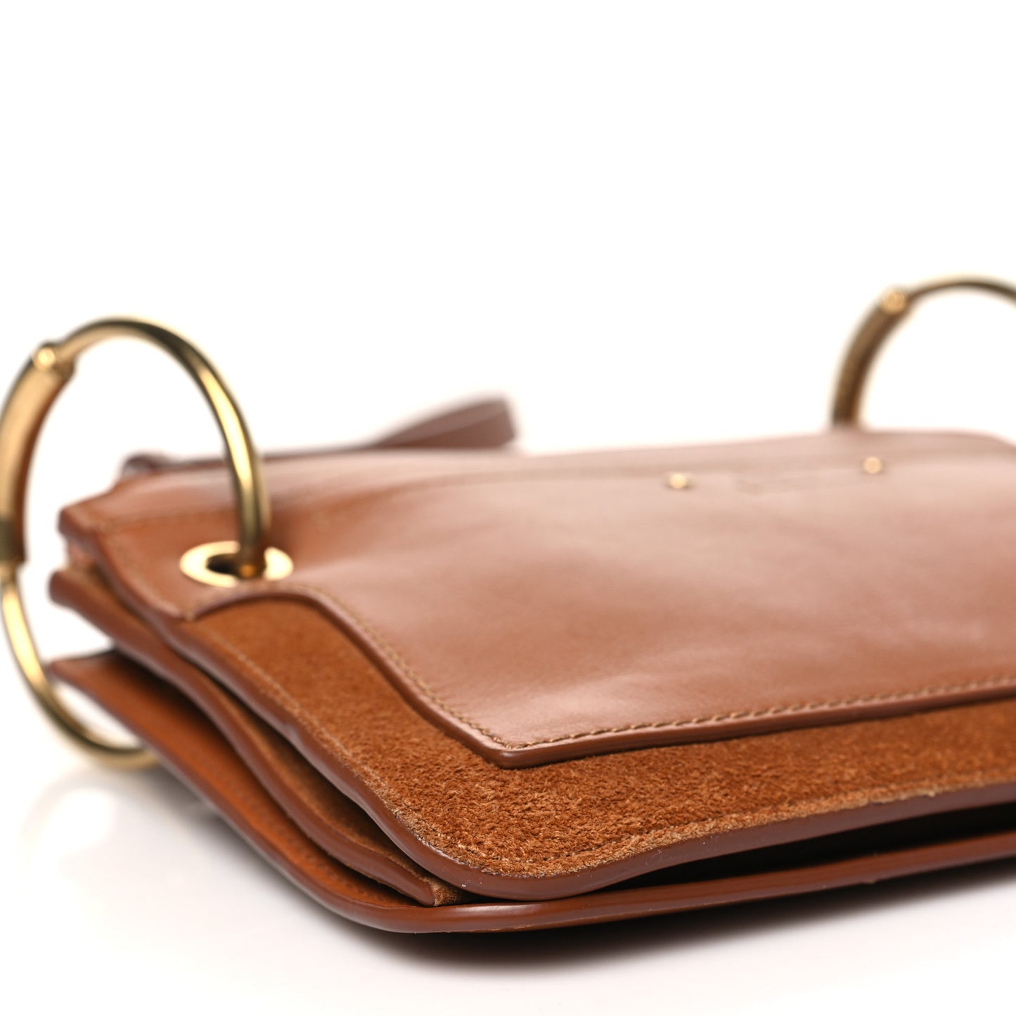 Calfskin Suede Mini Roy Bag Caramel