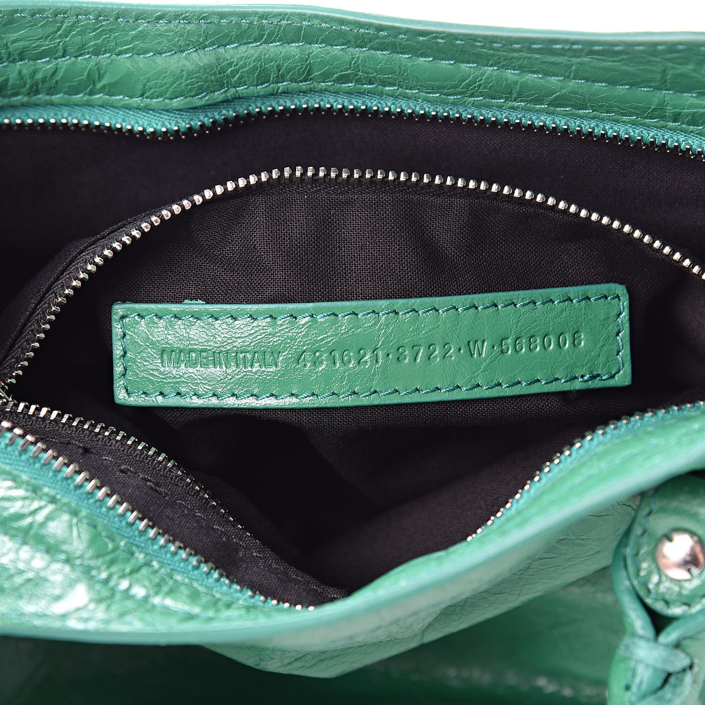 Agneau Classic Silver Hardware S City Magic Green