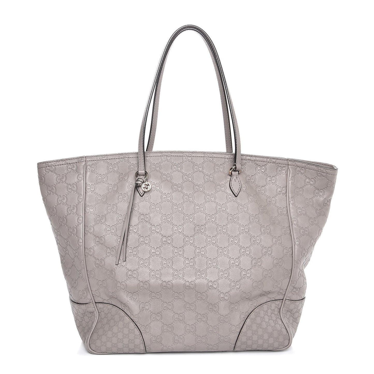 Guccissima Medium Bree Zippered Tote Storm Grey