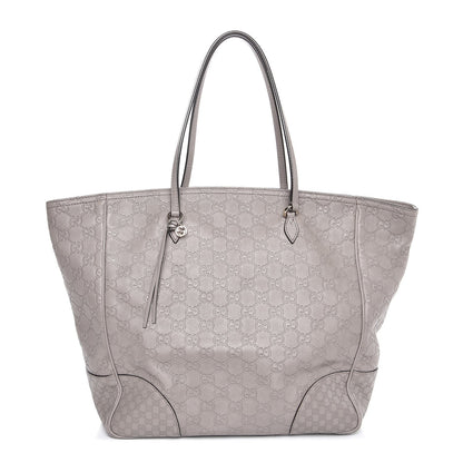 Gucci Guccissima Medium Bree Zippered Tote Storm Grey 1 of 7