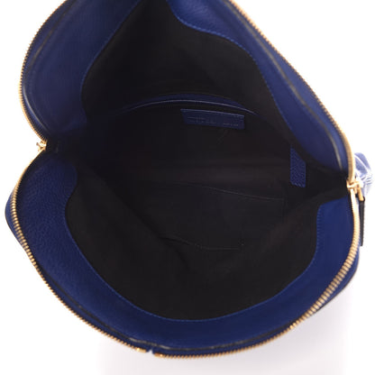 Alexander McQueen Grainy Calfskin Padlock Skull Clutch Blue 5 of 7