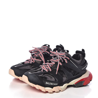 Balenciaga Mesh Nylon Womens Track Sneakers 38 Black Gris 3 of 8