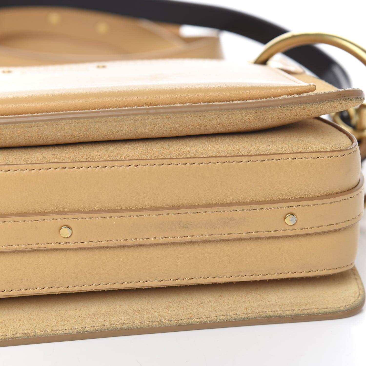 Chloe Calfskin Suede Small Roy Bag Bleached Brown 9 of 11