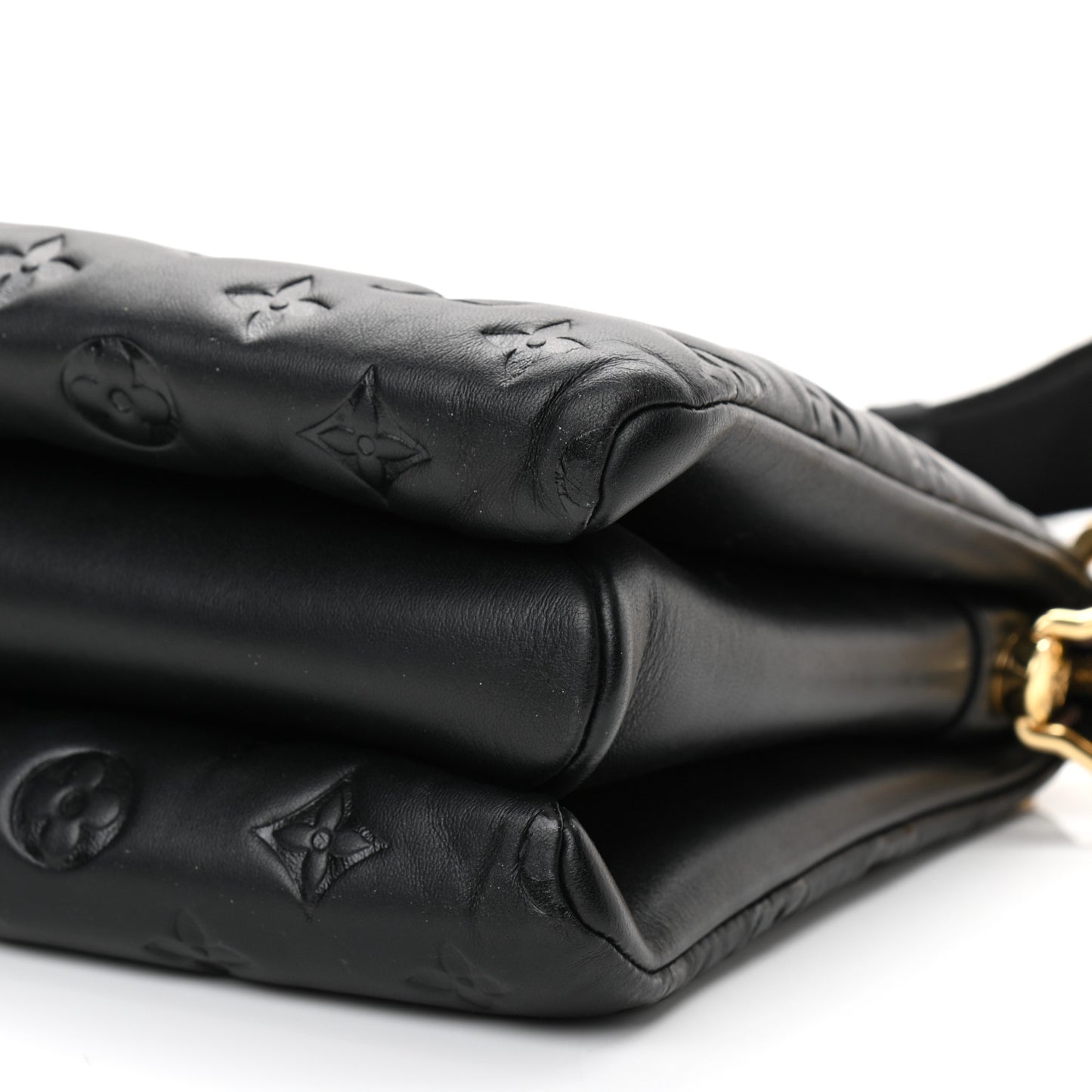 Lambskin Embossed Monogram Coussin PM Black