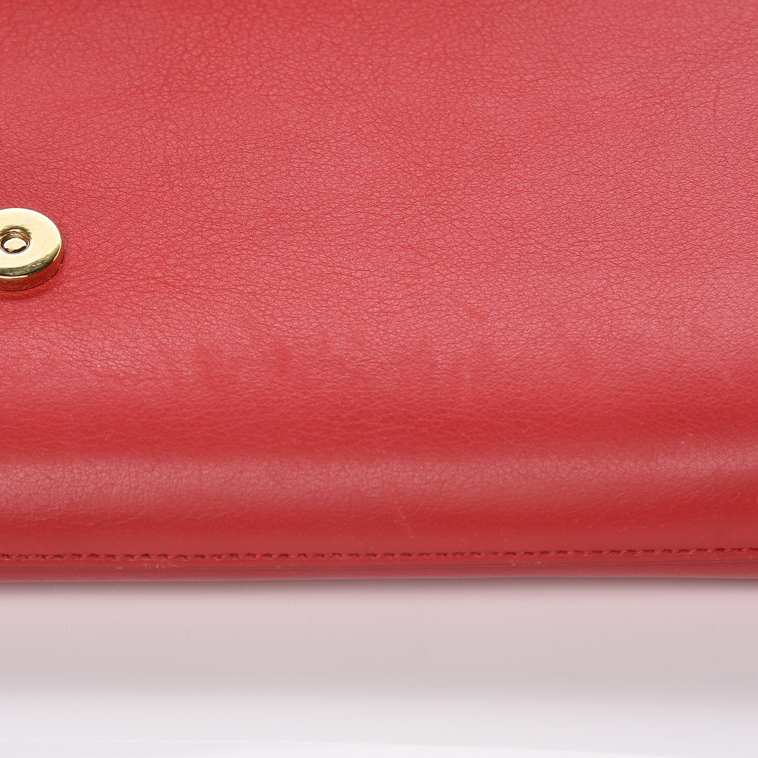 Saint Laurent Calfskin Classic Y Ligne Clutch Red 12 of 17