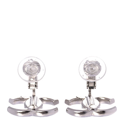 Chanel Crystal CC Clip On Earrings Silver 4 of 5
