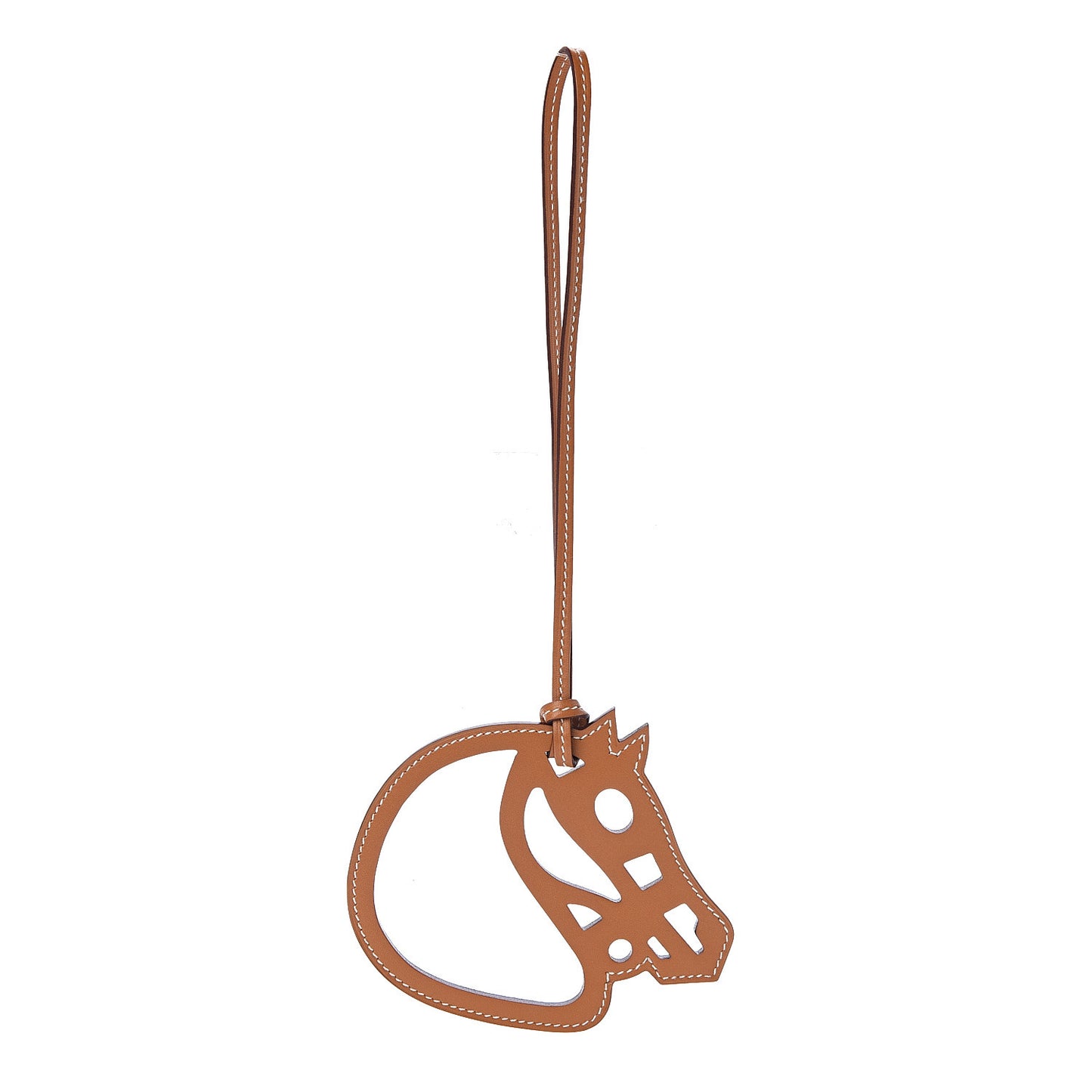 Barenia Paddock Cheval Horse Bag Charm Fauve