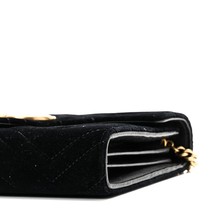 Gucci Velvet Matelasse GG Marmont Chain Wallet Black 10 of 11