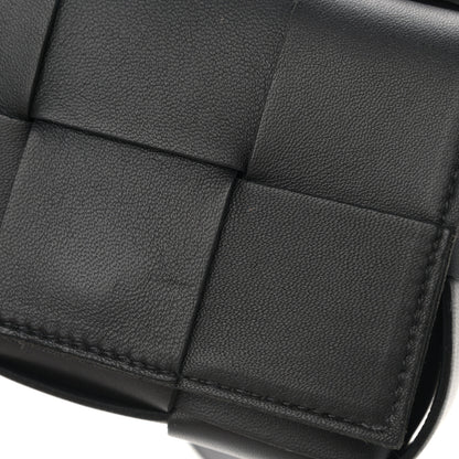 Bottega Veneta Lambskin Maxi Intrecciato Extra Mini Cassette Crossbody Bag Black 12 of 13