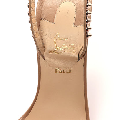 Christian Louboutin Kid Spiked So Me 100 Sandals 38.5 Nude 8 of 10