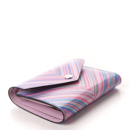 Louis Vuitton Epi Tropical Victorine Wallet Blue Rose 4 of 8