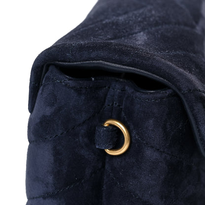 Saint Laurent Suede Toy Loulou Shoulder Bag Deep Marine 12 of 14