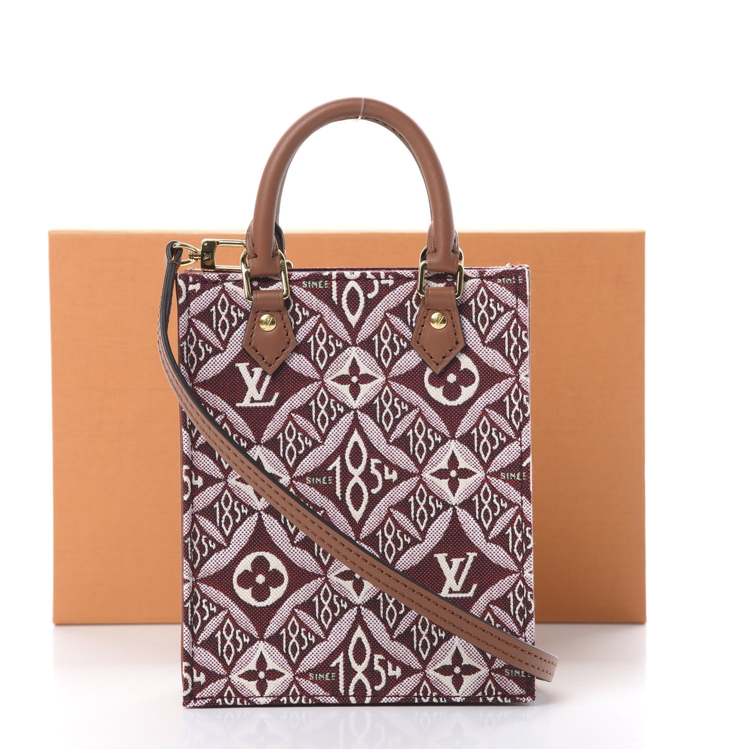 Louis Vuitton Jacquard Since 1854 Petit Sac Plat Bordeaux 10 of 10