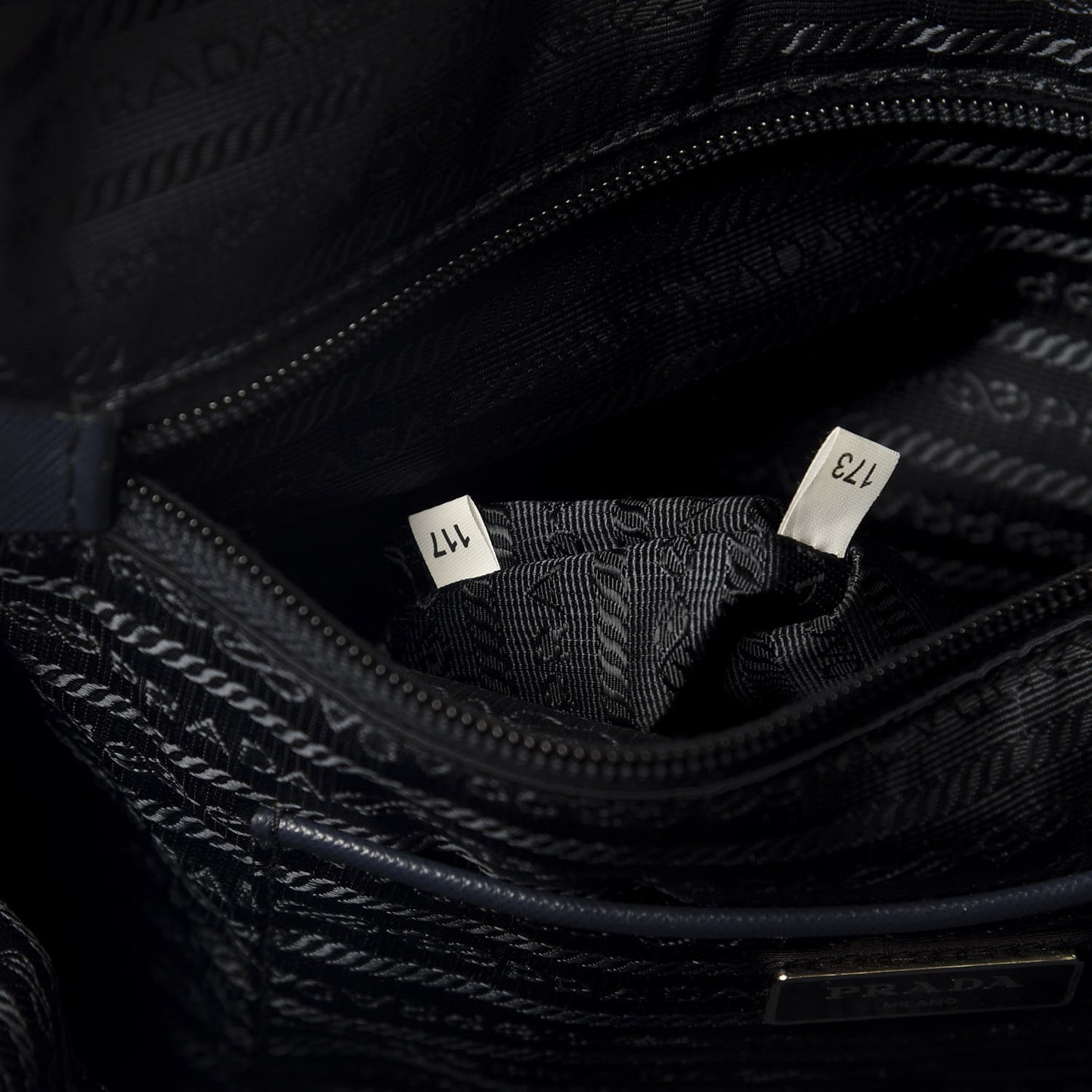 Tessuto Nylon Saffiano Print Tote Oceano Dis