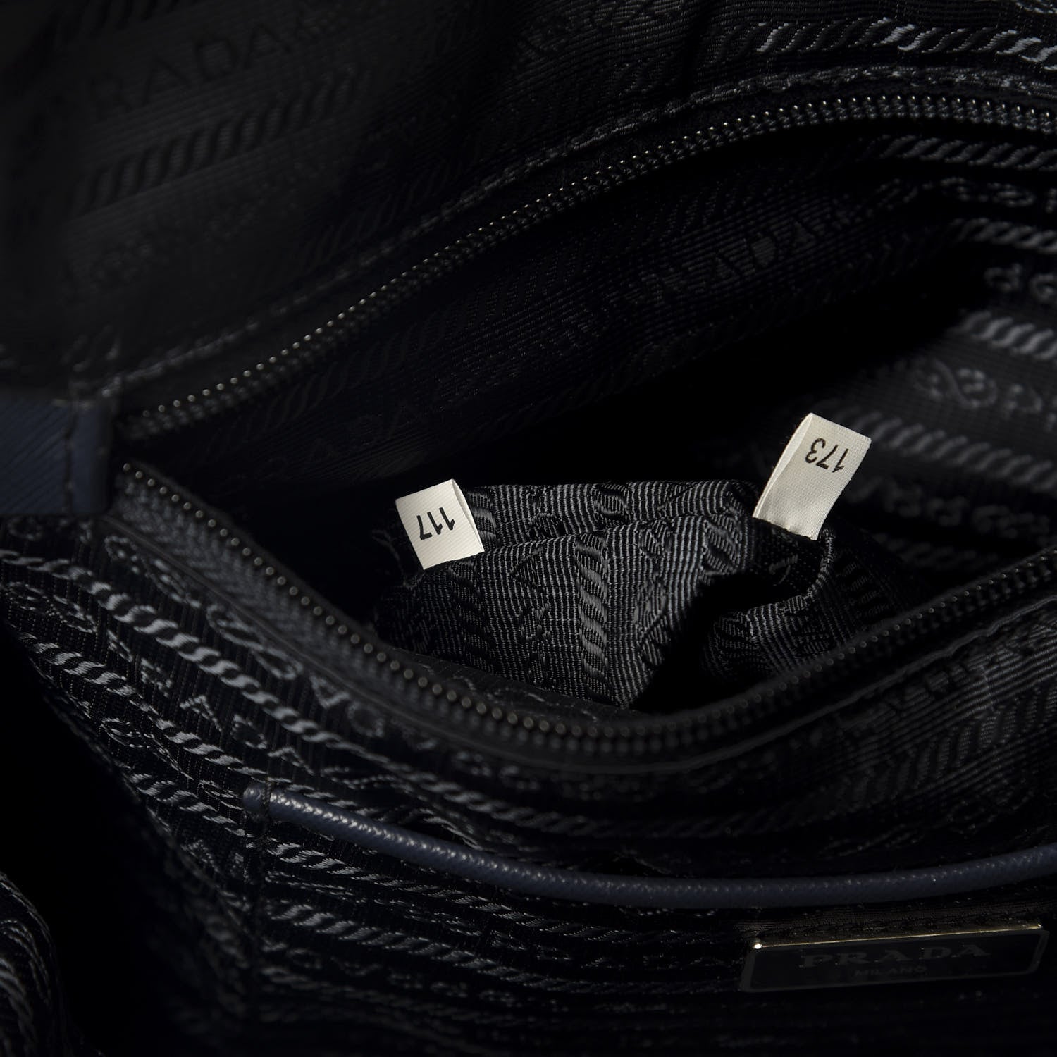 Prada Tessuto Nylon Saffiano Print Tote Oceano Dis 8 of 9