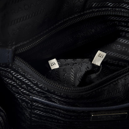 Prada Tessuto Nylon Saffiano Print Tote Oceano Dis 8 of 9