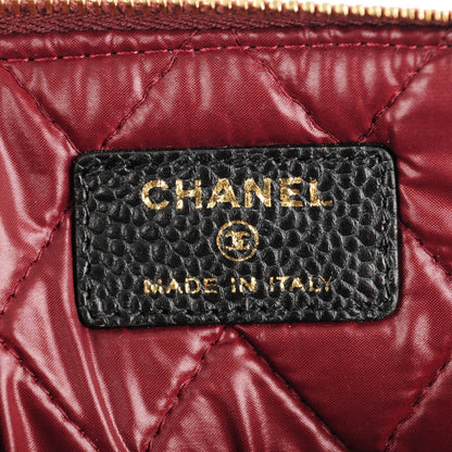 Chanel Caviar Quilted Medium Cosmetic Case Black 6 of 7