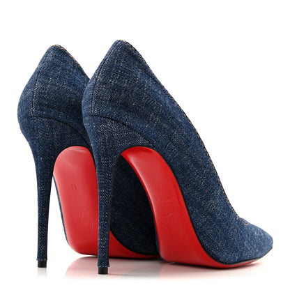 Christian Louboutin Denim Jazz Calf So Kate 120 Pumps 41 Blue 5 of 13