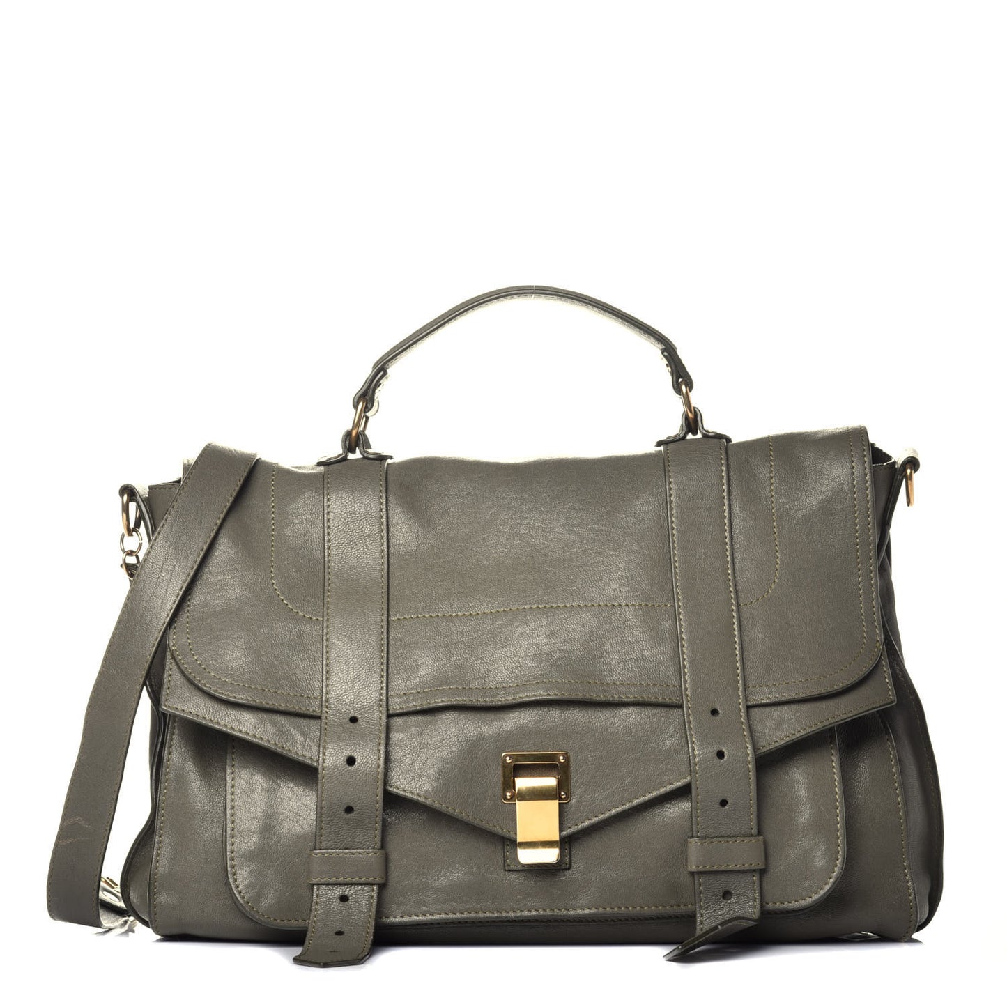Lambskin Large PS1 Satchel Military