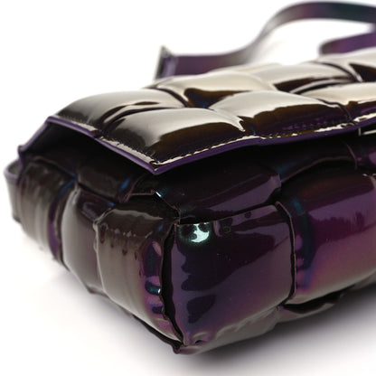 Bottega Veneta Glossy Nail Polish Nappa Maxi Intreccio Padded Cassette Crossbody Bag Holographic 9 of 11