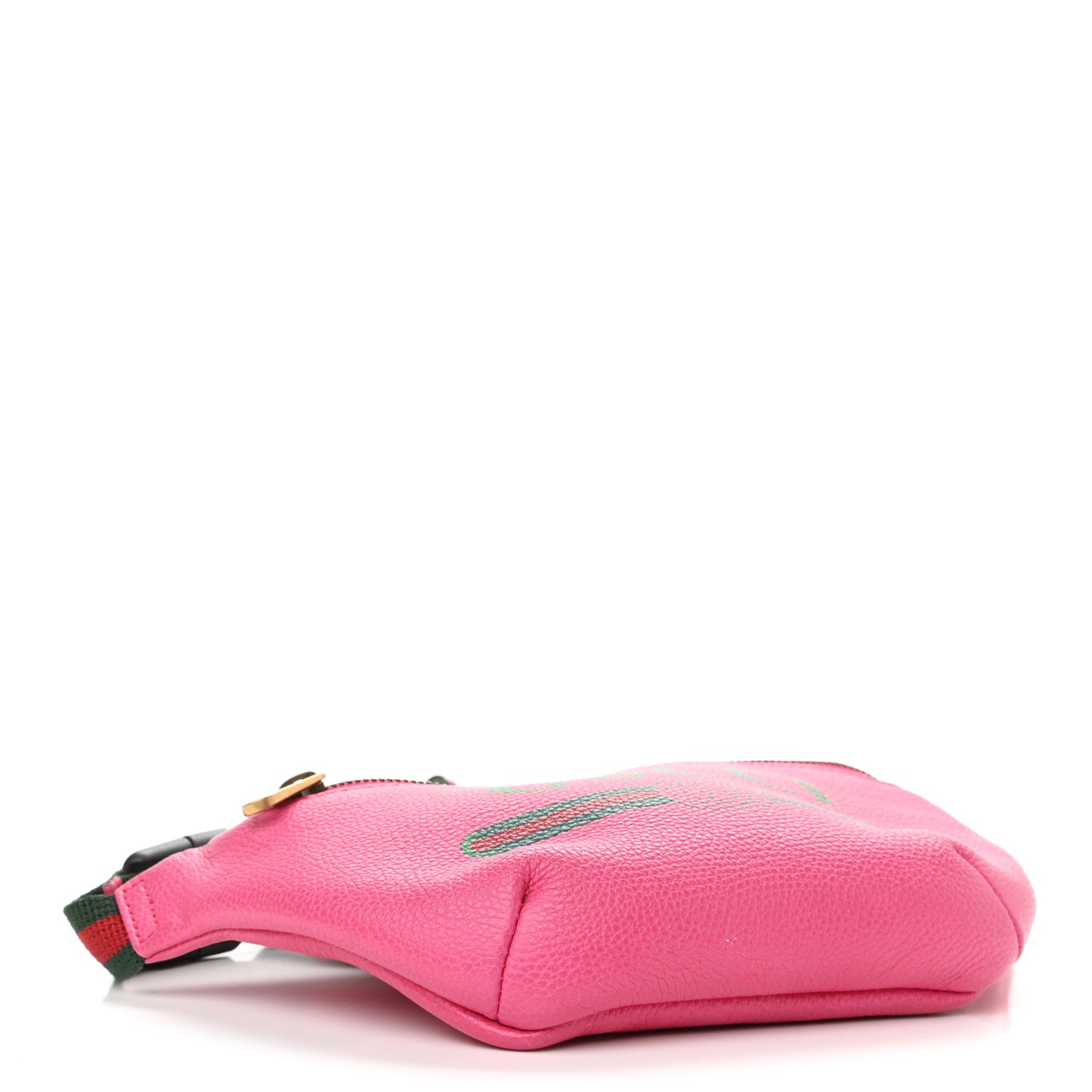 Grained Calfskin Small Logo Belt Bag Box Pink Green