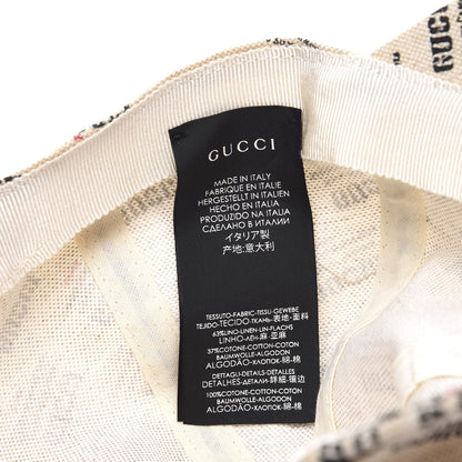 Gucci Linen Woven Stamp Print Baseball Hat S 6 of 7