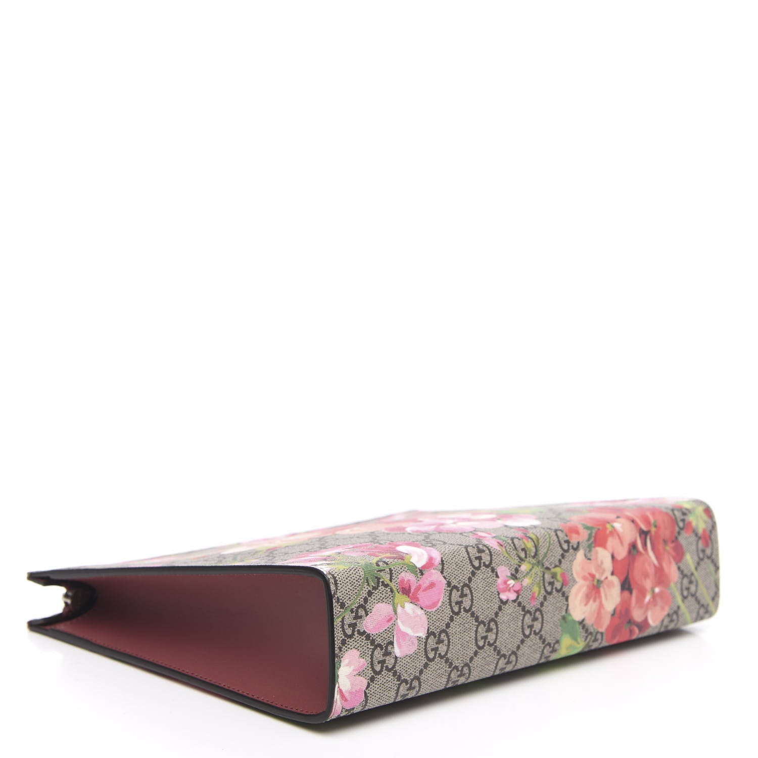 Gucci GG Supreme Monogram Blooms Large Cosmetic Case Beige Multicolor Dry Rose 4 of 10