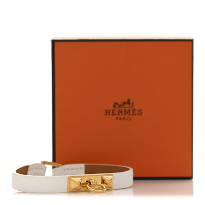 Hermes Epsom Micro Rivale Bracelet M White 7 of 7