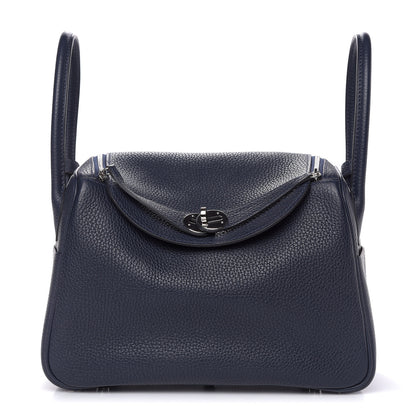Hermes Taurillon Clemence Lindy 26 Bleu Nuit 1 of 12