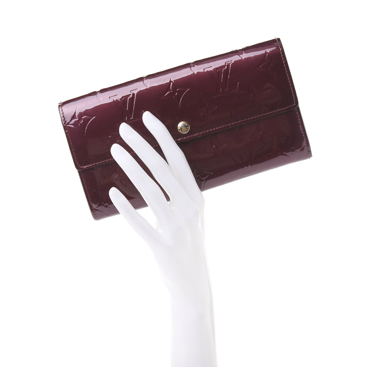 Louis Vuitton Vernis Sarah Wallet Rouge Fauviste 2 of 11