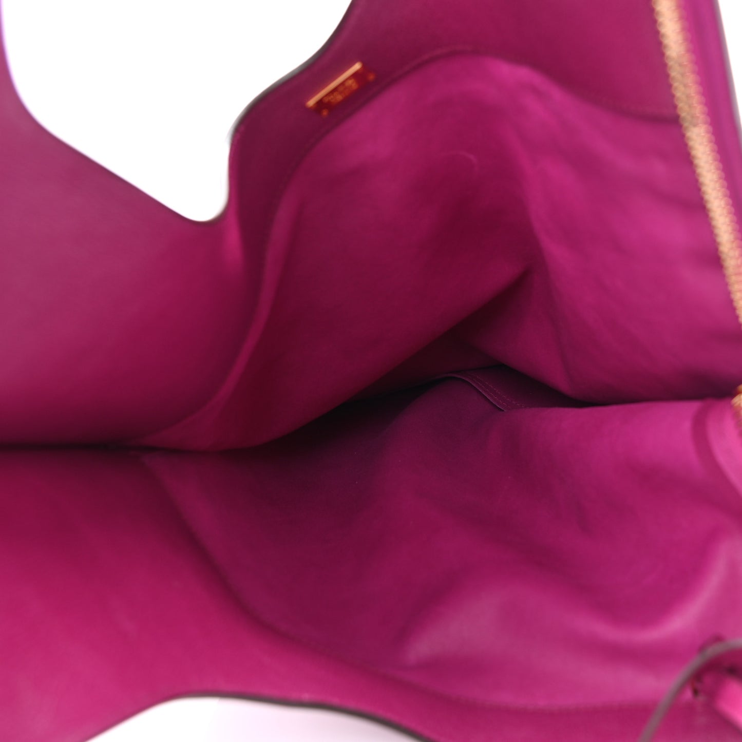 Suede Large Alix Padlock Zip Shoulder Bag Fuchsia