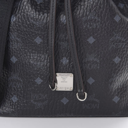 MCM Visetos Small Essential Drawstring Bucket Bag Black 8 of 8