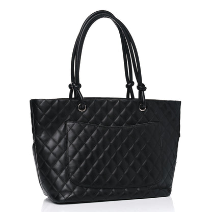 Chanel Calfskin Quilted Large Cambon Tote Black 2 of 11