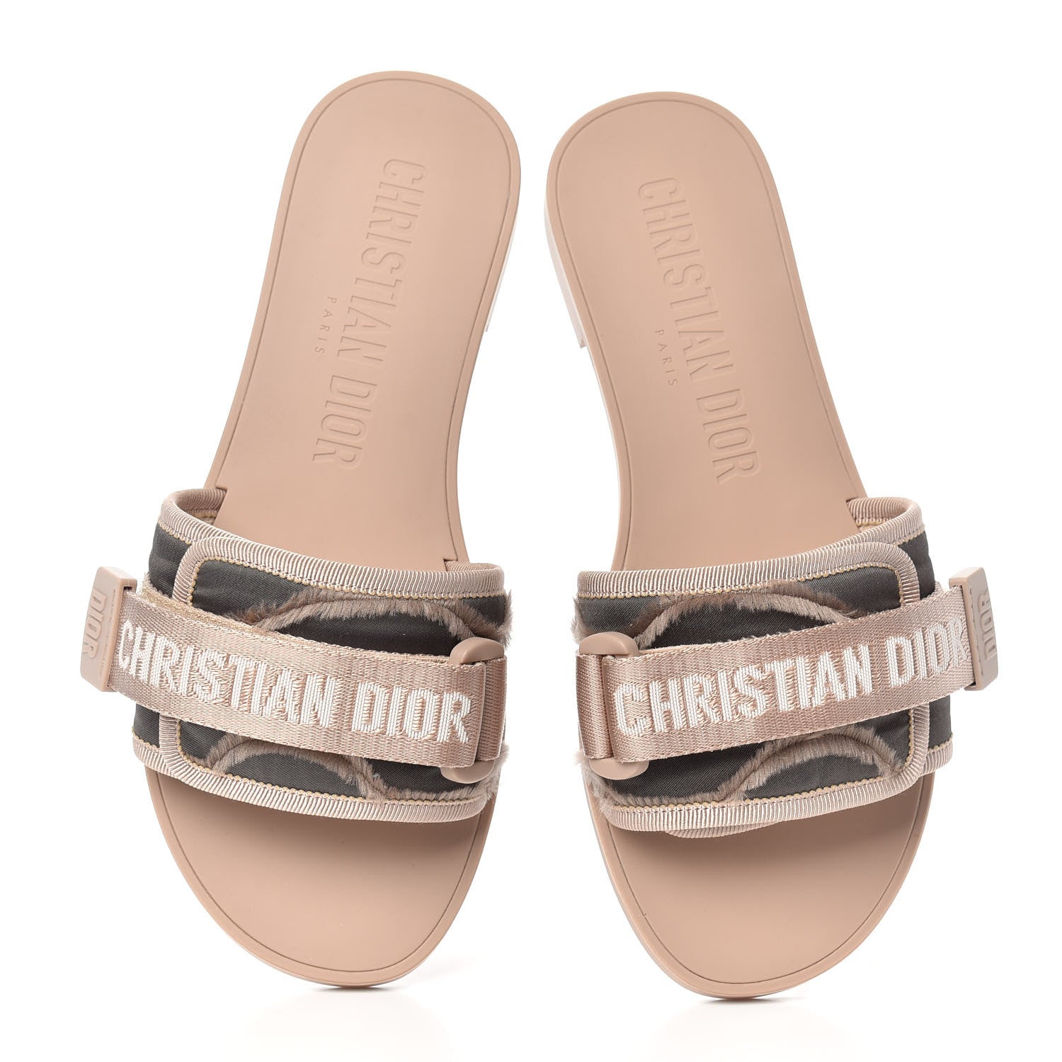 Christian Dior Canvas Nylon Camouflage Dior(e)volution Mule Slide Sandals 36 Nude 5 of 11