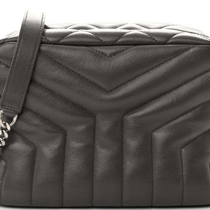 Saint Laurent Calfskin Y Quilted Monogram Small Loulou Bowling Bag Earth 7 of 9