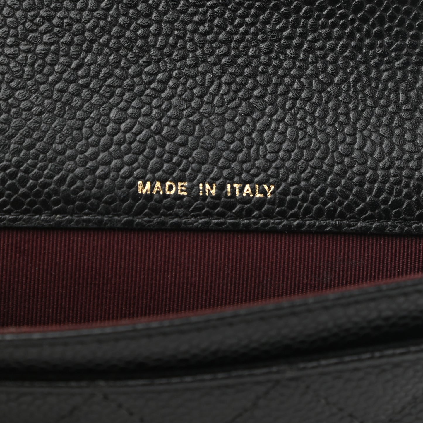 Caviar Quilted Flap Card Holder Black