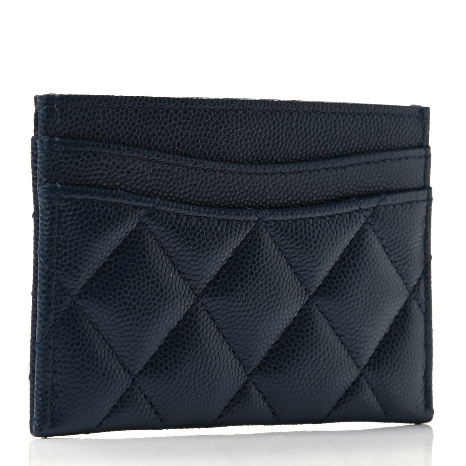 Chanel Caviar Quilted Card Holder Navy 2 of 4