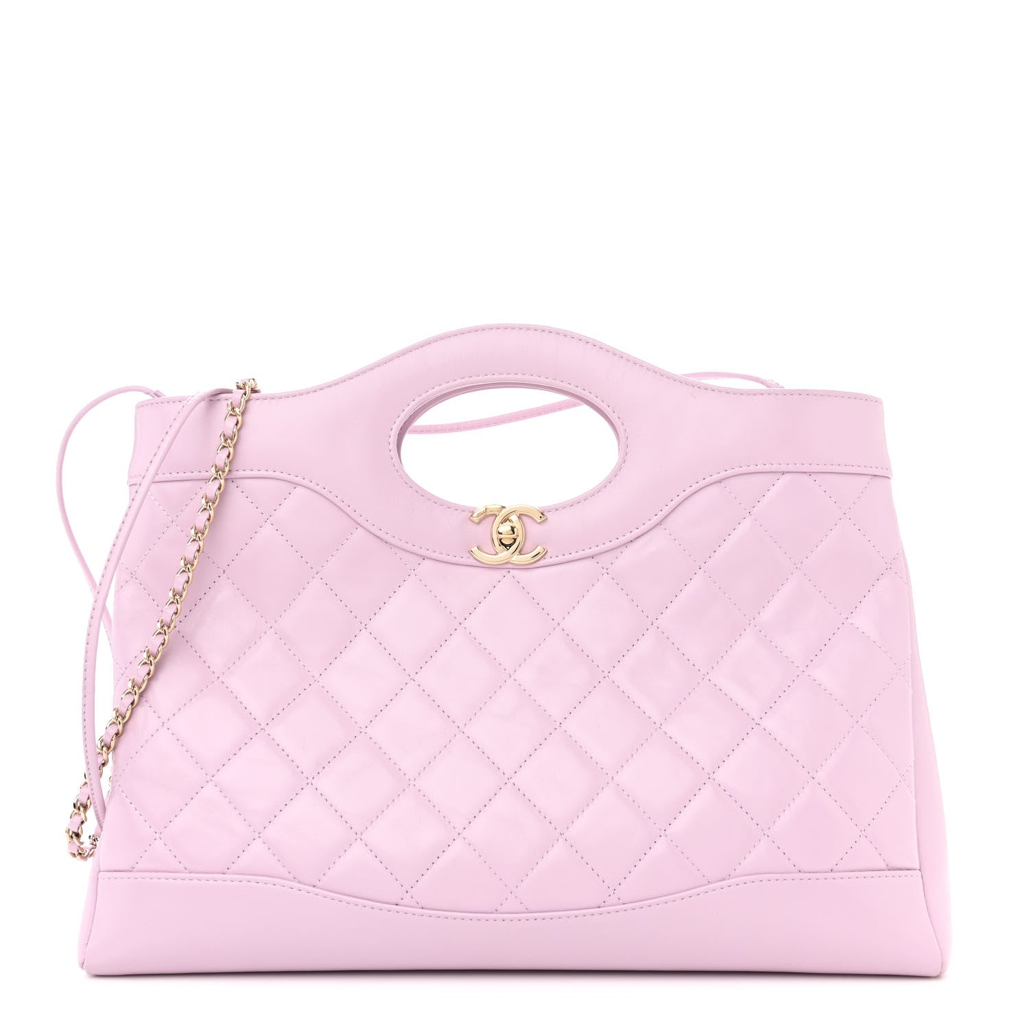Chanel Shiny Lambskin Quilted 31 Shopping Bag Light Purple 1 of 10
