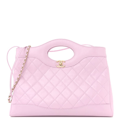 Chanel Shiny Lambskin Quilted 31 Shopping Bag Light Purple 1 of 10
