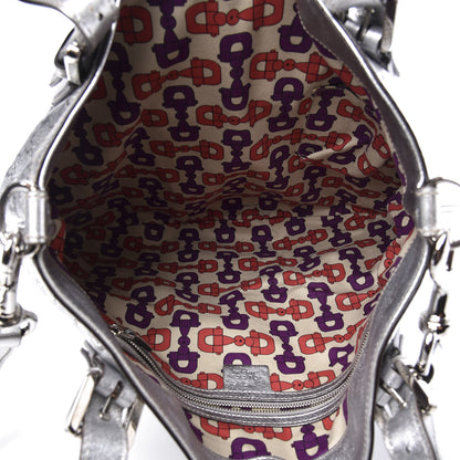 Gucci Metallic Guccissima Medium Britt Tote Silver 4 of 12