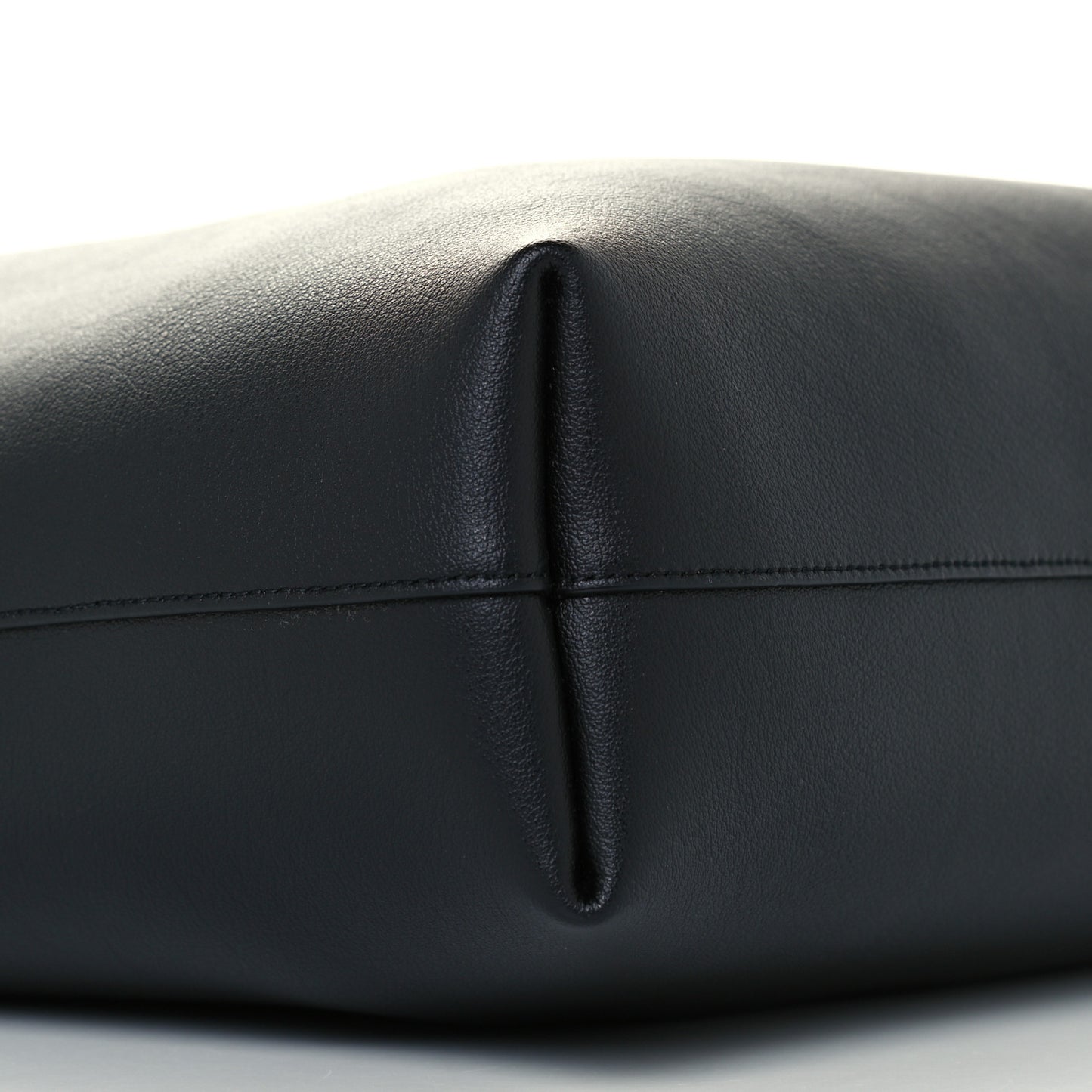Calfskin Medium Shopping Tote Black