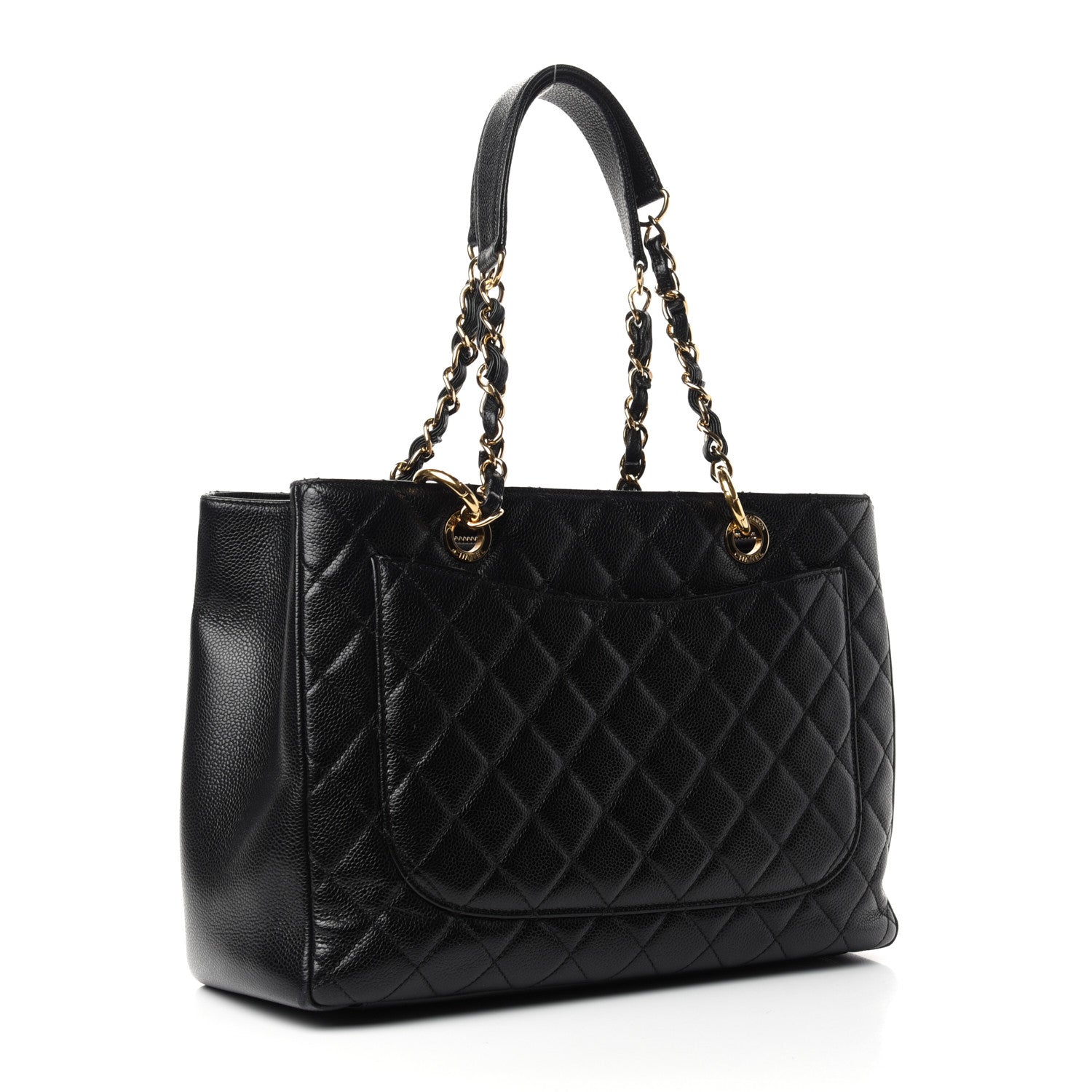 Chanel Caviar Quilted Grand Shopping Tote GST Black 3 of 10