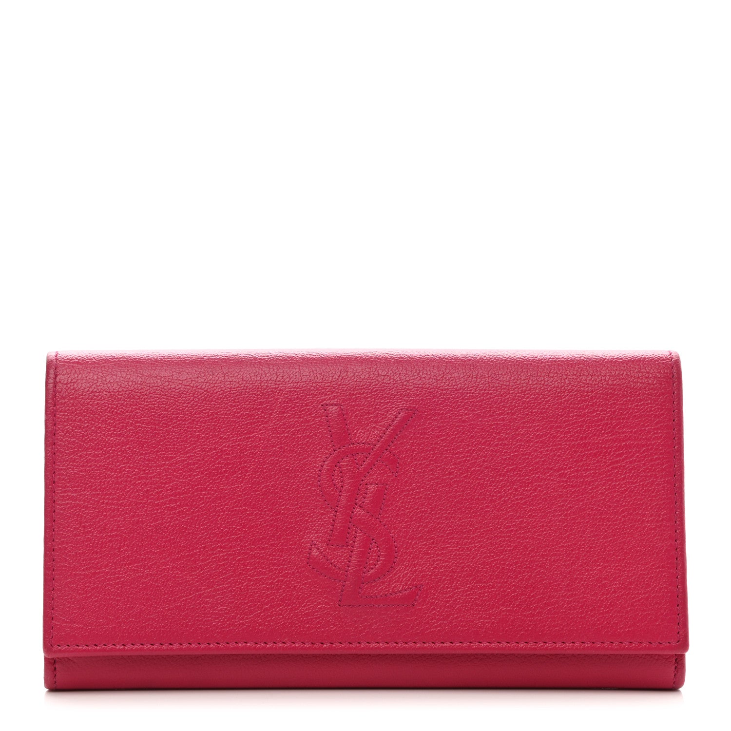 Saint Laurent Goatskin Belle De Jour Flap Wallet Fuchsia 1 of 7