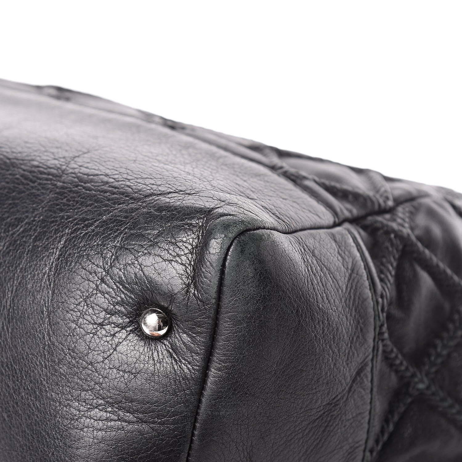 Chanel Lambskin Stitched Accordion Shoulder Bag Black 11 of 17