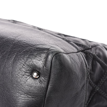 Chanel Lambskin Stitched Accordion Shoulder Bag Black 11 of 17