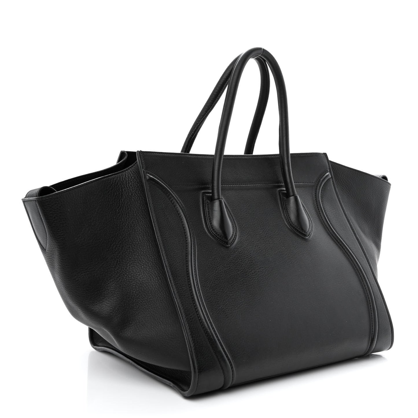 Smooth Calfskin Medium Phantom Luggage Black