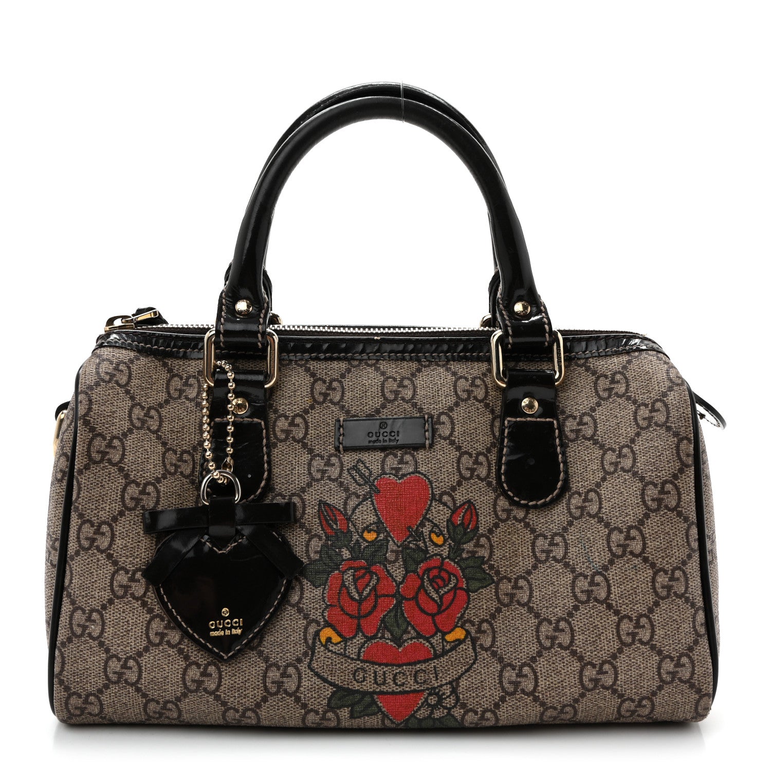 Gucci GG Plus Monogram Tattoo Heart Small Joy Boston Dark Brown 1 of 11