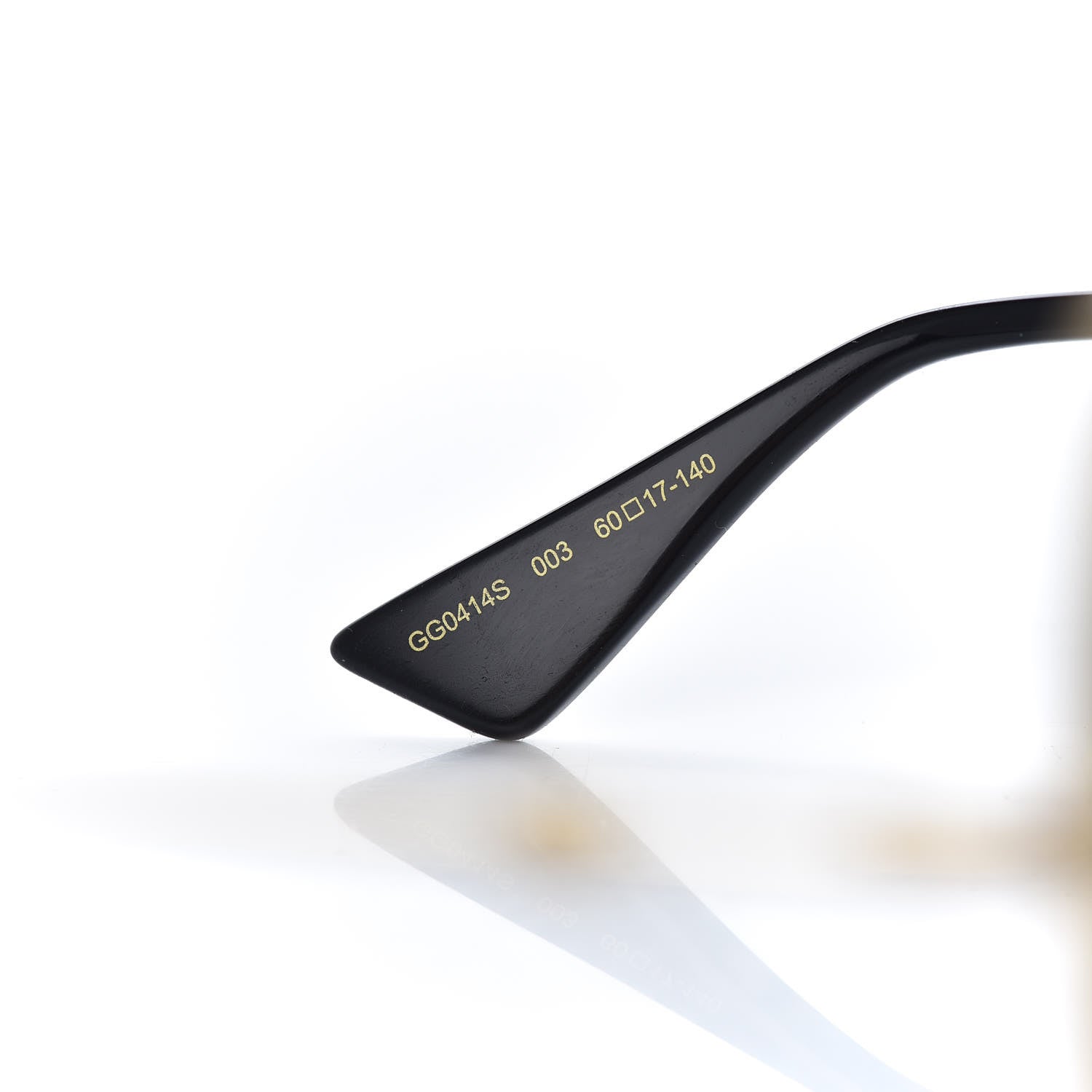 Gucci Rectangular Frame Sunglasses GG0414S Black 7 of 9