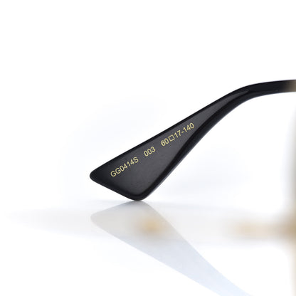Gucci Rectangular Frame Sunglasses GG0414S Black 7 of 9